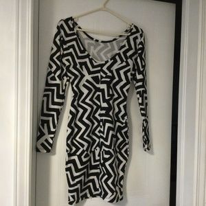 Black & white mini dress